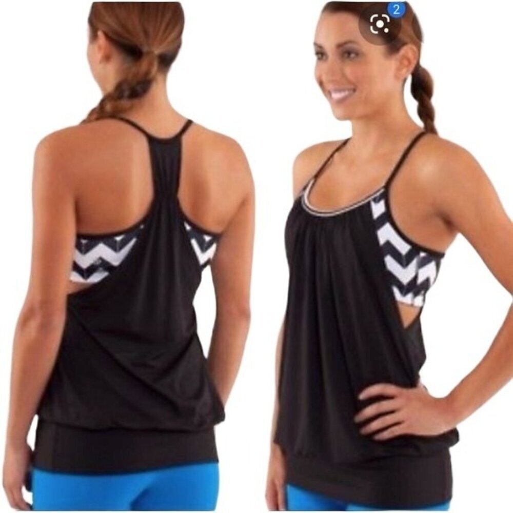 Lululemon No Limits Chevron Print Tank Top - Picture 1 of 6